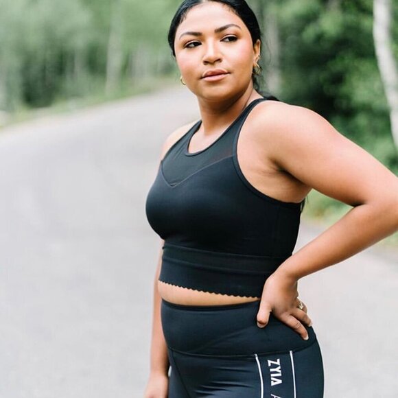 ZYIA | Active Star Mesh Scalloped Sports Bra | Sz. XS - Picture 2 of 7